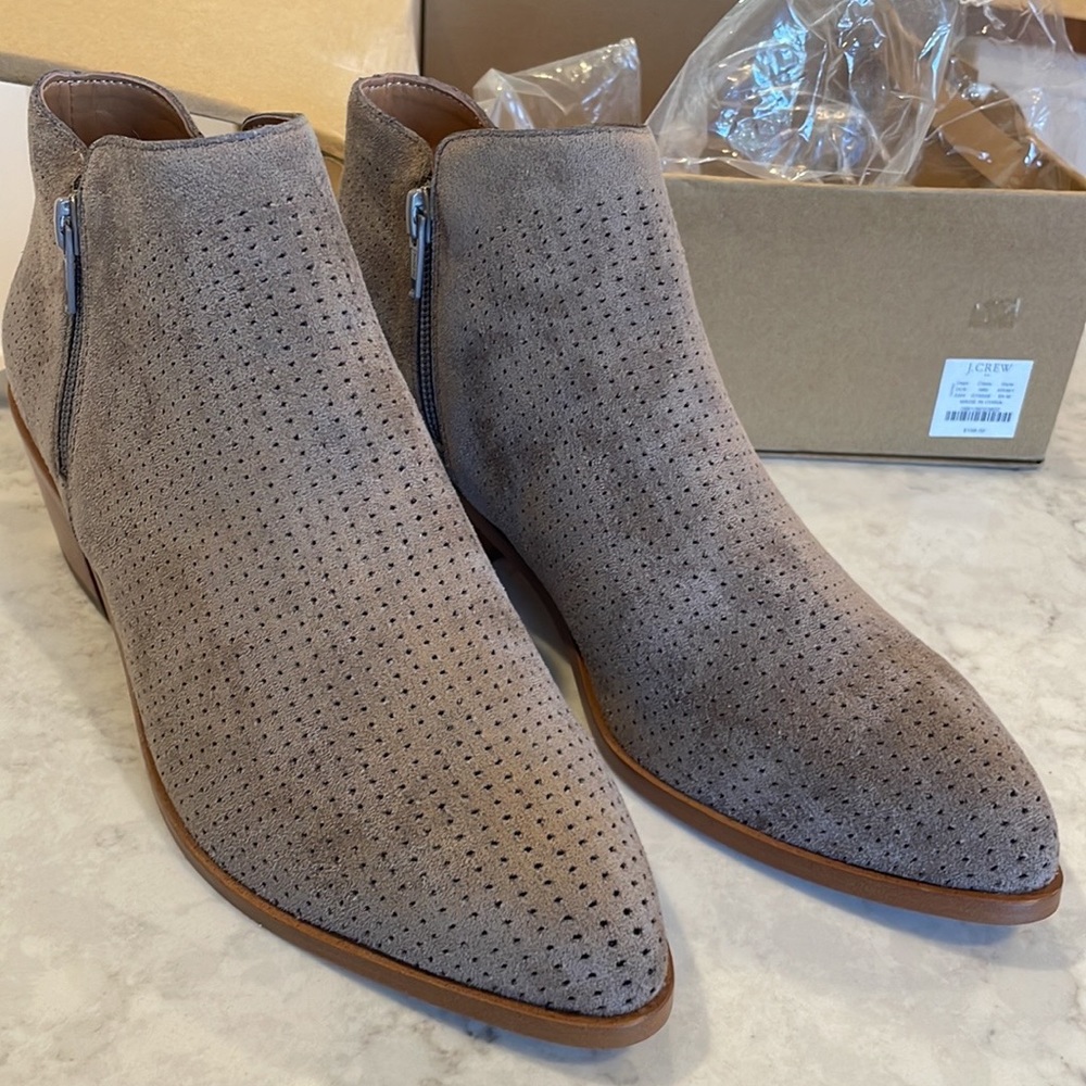 J Crew ankle booties. Size 8.5. Ash gray